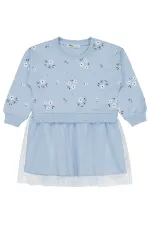 Kız Çocuk Jile ve Elbise 2-5 Yaş Mavi - Paket