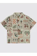 Erkek Çocuk Gömlek 2-5 Yaş Taş Rengi - Paket