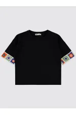 Girls' T-Shirt 10-13 Years Old Black - Pack