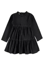 Kız Çocuk Jile ve Elbise 6-9 Yaş Antrasit - Paket