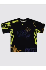 Erkek Çocuk Tişört 6-9 Yaş Siyah - Paket