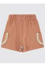 Kız Çocuk Şort 2-5 Yaş Kiremit - Paket