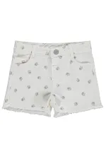 Kız Çocuk Şort 2-5 Yaş Kırık Beyaz - Paket