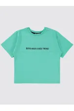 Lot de T-shirts pour garçons de 6 à 9 ans, couleur menthe