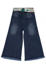Pantalon bleu foncé pour fille de 10 à 13 ans - Emballage