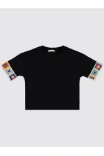 Girls' T-Shirt 10-13 Years Old Black - Pack