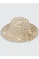 Kız Çocuk Şapka Bere 6-9 Yaş Ekru - Paket