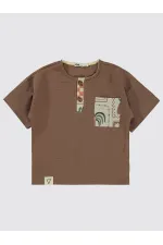 T-shirt garçon marron 2-5 ans - Emballage