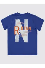 Erkek Çocuk Tişört 6-9 Yaş Saks - Paket