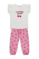 Kız Çocuk Takım 6-9 Yaş Ekru - Paket