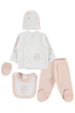 Bebek Zıbın Takımları 0-24 Ay Pudra - Paket