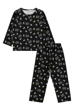 Ensemble pyjama fille, 2-5 ans, noir - Emballage