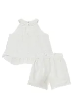 Kız Çocuk Takım 6-9 Yaş Kırık Beyaz - Paket