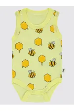 Bebek Çıtçıtlı Badi 0-24 Ay Limon Sarısı - Paket