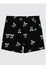 Kız Çocuk Şort 6-9 Yaş Siyah - Paket