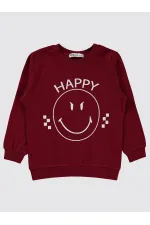 Erkek Çocuk Sweatshirt 2-5 Yaş Bordo - Paket