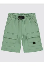 Capri garçon 10-13 ans, kaki doux - Emballage