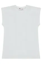 T-shirt pour fille, 10-13 ans, bleu - Lot