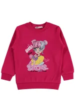 Sweat-shirt fuchsia pour fille de 2 à 5 ans - Emballage