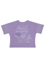 Lot de t-shirts pour filles, 6-9 ans, violet Lot de t-shirts pour filles, 6-9 ans, violet