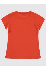 Kız Çocuk Tişört 2-5 Yaş Koyu Oranj - Paket