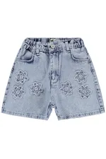 Short pour fille, 6-9 ans, bleu - Lot