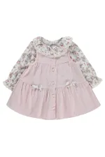 Bebek Jile ve Elbise 0-24 Ay Pudra - Paket