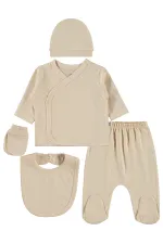 Baby Bodysuit Sets 0-24 Months Tan - Pack