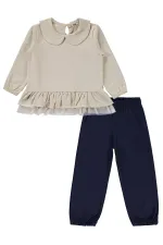 Ensemble pour filles de 2 à 5 ans, couleur ivoire - Emballage