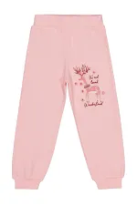 Girl's Tracksuit Bottoms 2-5 Years Pink - Pack