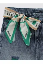 Kız Çocuk Pantolon 6-9 Yaş Buz Mavi - Paket