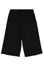 Pantalon Capri pour filles, 10-13 ans, noir - Lot