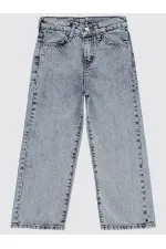 Pantalon bleu clair pour fille de 10 à 13 ans - Emballage