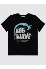 Lot de T-shirts noirs pour garçons de 10 à 13 ans