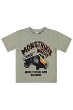 T-shirt garçon Km 2-5 ans Gris doux - Lot