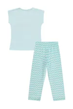 Ensemble pyjama fille, 10-13 ans, vert menthe clair - Emballage