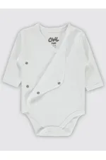 Body bébé à boutons-pression blanc 0-24 mois - Lot