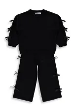 Ensemble de survêtement pour filles, 2-5 ans, noir - Lot