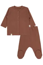 Bebek Pijama Takımı 0-24 Ay Kahve - Paket