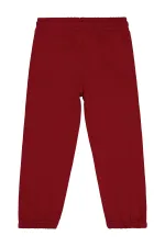 Girl's Tracksuit Bottoms 2-5 Years Old Dark Burgundy - Pack