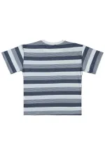T-shirt garçon, 10-13 ans, bleu marine - Lot