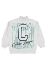 Erkek Çocuk Sweatshirt 6-9 Yaş Açık Gri - Paket