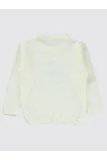 Girl's Sweater 2-5 Years Old Ecru-Green - Package
