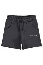 Kız Çocuk Şort 2-5 Yaş Antrasit - Paket