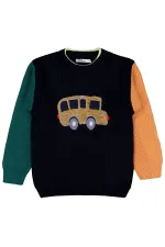 Pull bleu marine pour garçon de 2 à 5 ans - Emballage