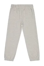 Girl's Tracksuit Bottoms 6-9 Years Old Ecru Melanj - Package