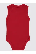 Body bébé à boutons-pression rouge 0-24 mois - Lot