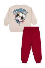 Boys Tracksuit Set for 2-5 Years Old Stone Color - Package Boys Tracksuit Set for 2-5 Years Old Stone Color - Package