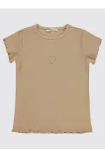 Kız Çocuk Tişört 6-9 Yaş Yulaf Sütü - Paket