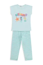 Ensemble pyjama fille, 10-13 ans, vert menthe clair - Emballage